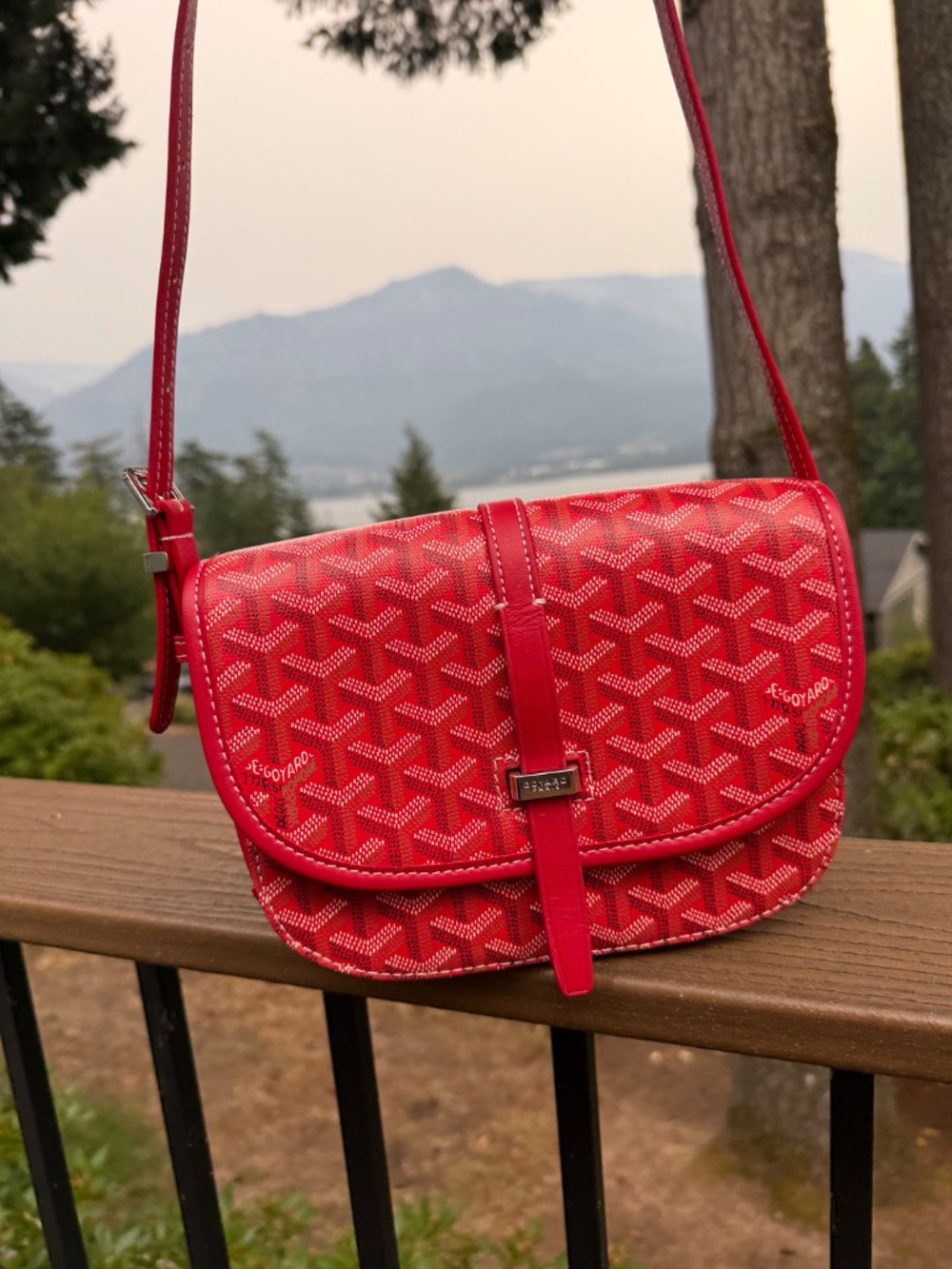 Belvedere PM Messenger Crossbody Bag in red - Read Description - Picture 2 of 13